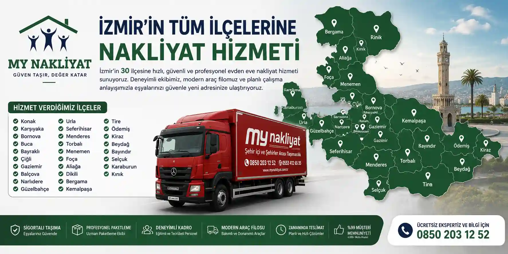 İzmir'in Tüm İlçelerine Nakliyat Hizmeti
